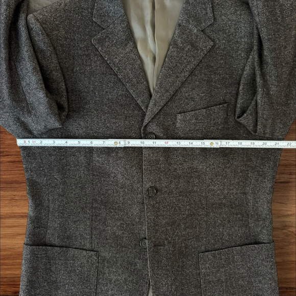 Kent & Curwen Dark Grey Heather Angora Cashmere Wool Jacket - 50 - Super Soft - Picture 8 of 14